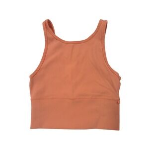 Lululemon Power Pivot Ribbed Tank‎ Top Golden Apricot Size 6 Athleisure Crop